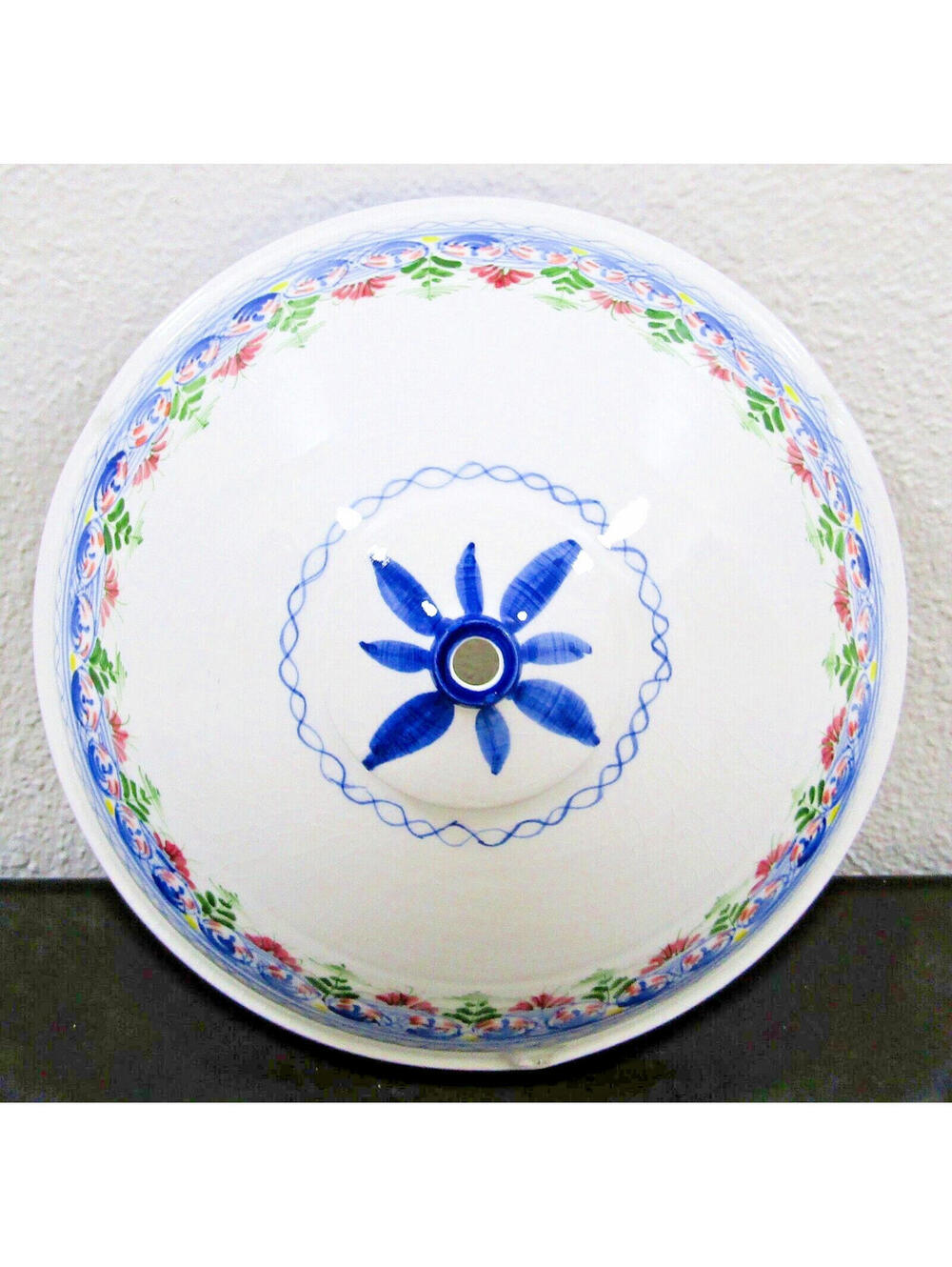 Vintage Padilla CPP Spain Ceramic Hand Painted Ceiling Canopy